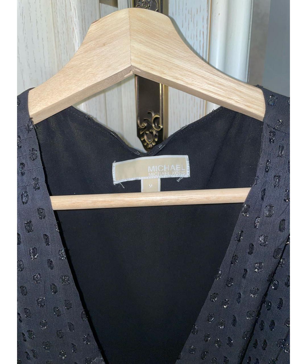 MICHAEL MICHAEL KORS Черное полиэстеровое коктейльное платье, фото 3