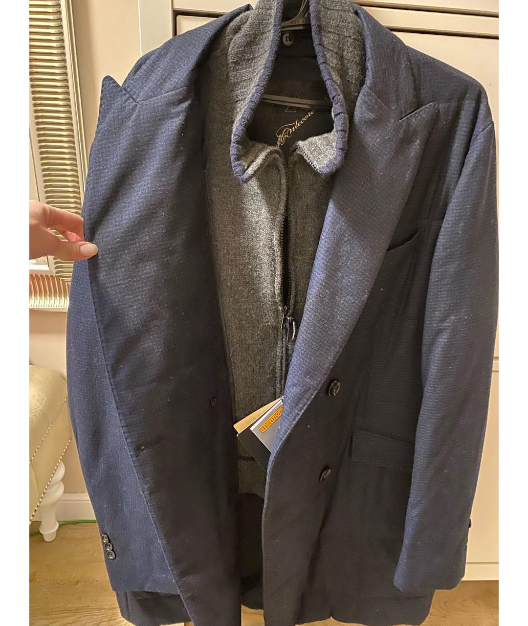 MONTECORE Темно-синее шерстяное пальто, фото 7