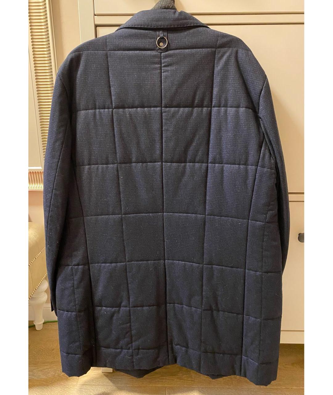 MONTECORE Темно-синее шерстяное пальто, фото 2