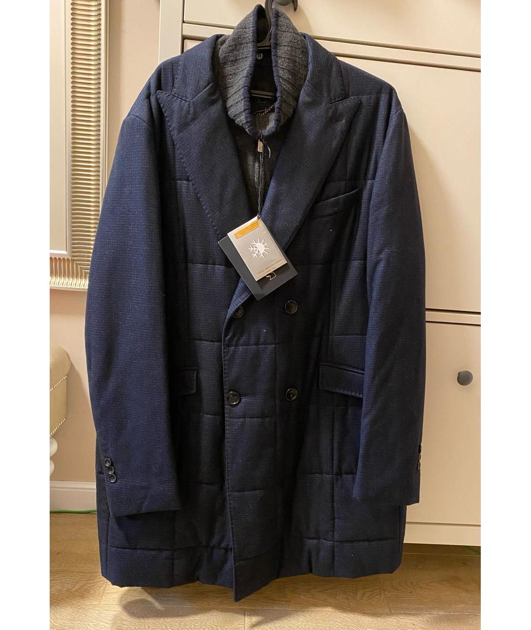 MONTECORE Темно-синее шерстяное пальто, фото 9