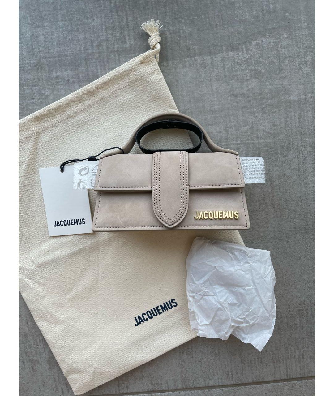 JACQUEMUS Бежевая сумка через плечо, фото 2