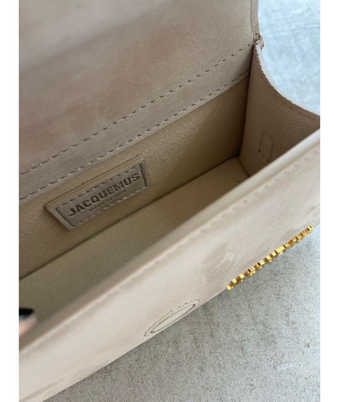 JACQUEMUS Бежевая сумка через плечо, фото 4