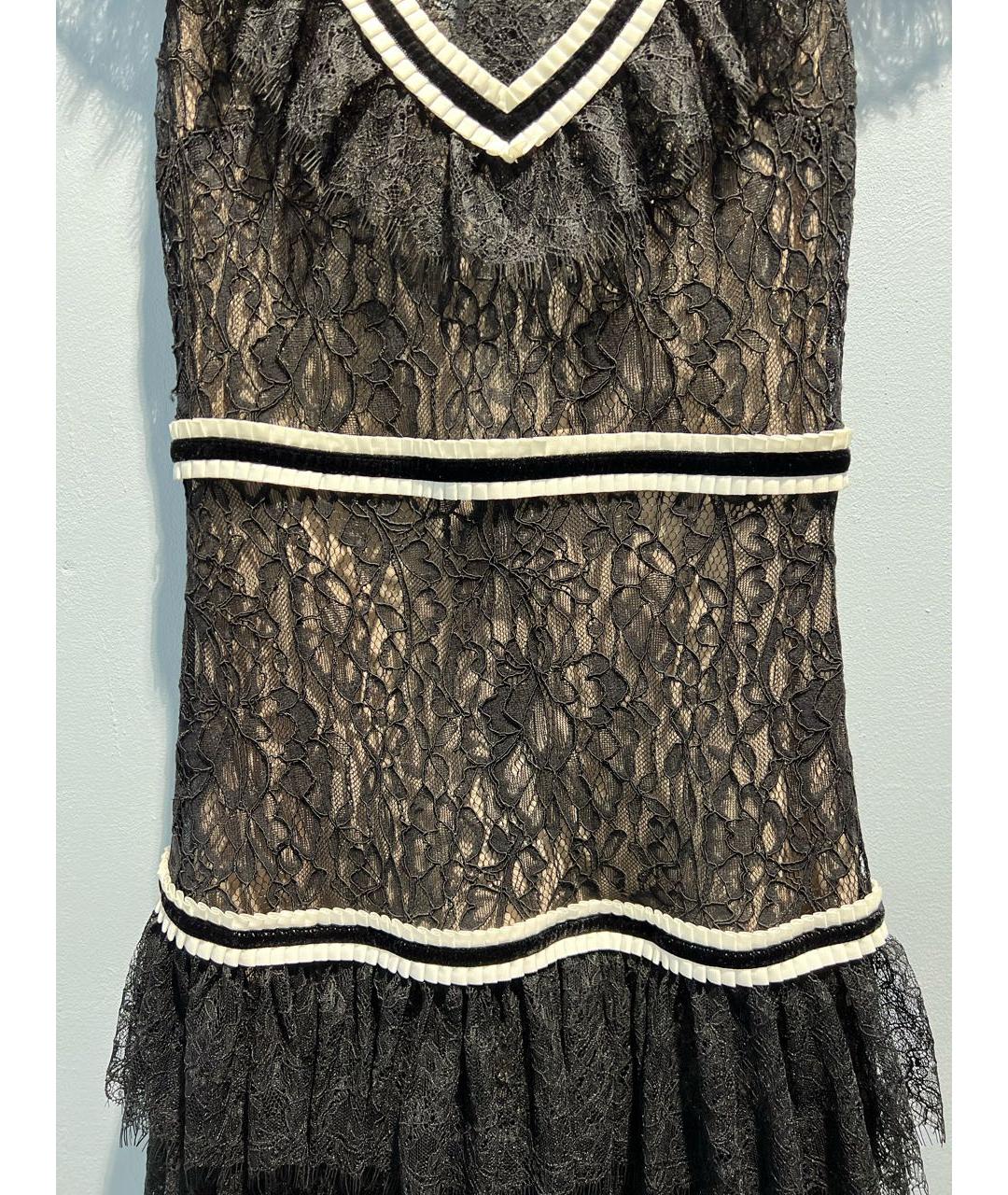 ALICE+OLIVIA Черное хлопковое вечернее платье, фото 4