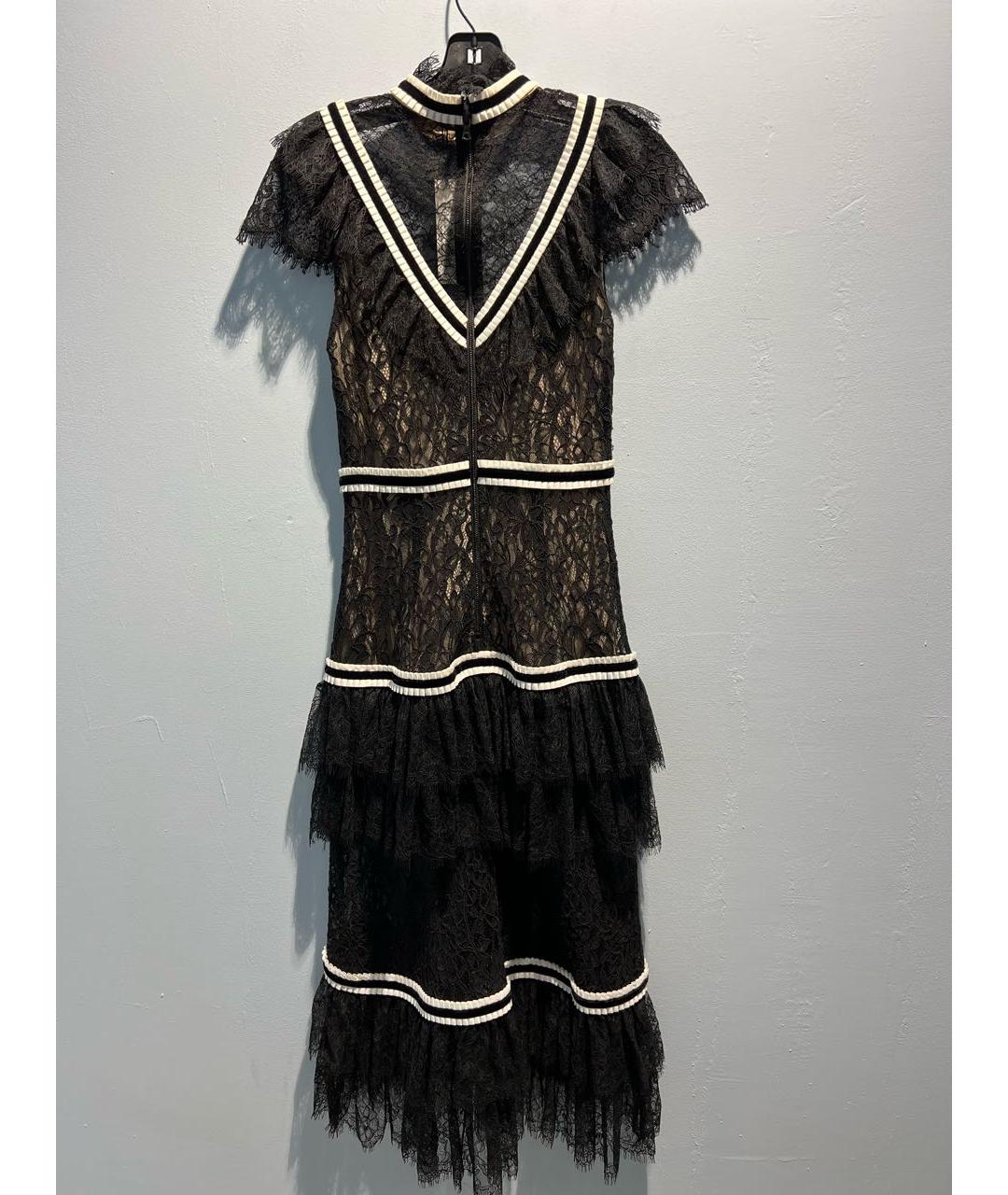 ALICE+OLIVIA Черное хлопковое вечернее платье, фото 2