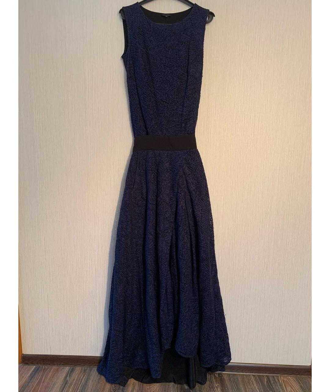 ESCADA Темно-синий кружевной костюм с юбками, фото 3