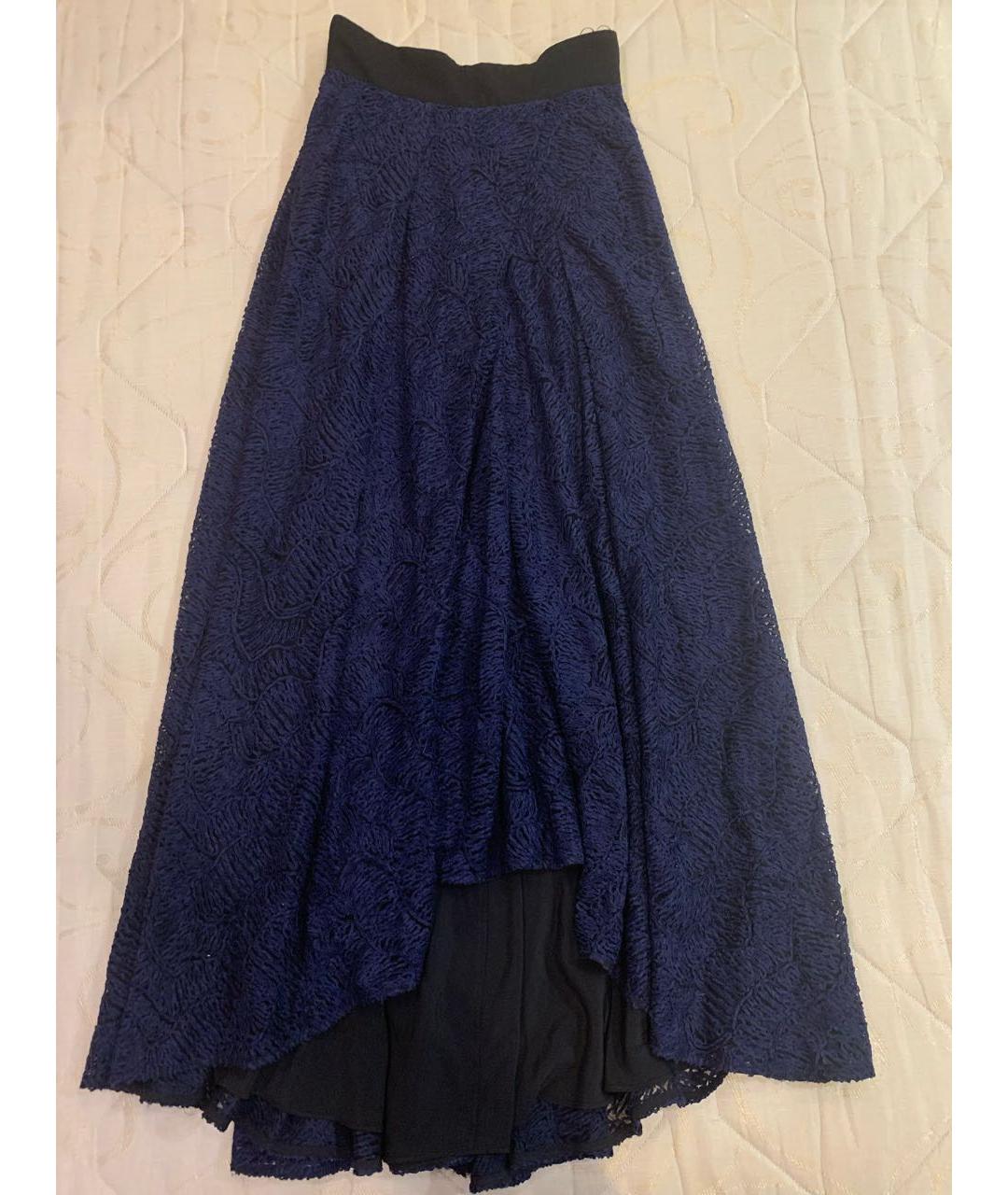 ESCADA Темно-синий кружевной костюм с юбками, фото 2