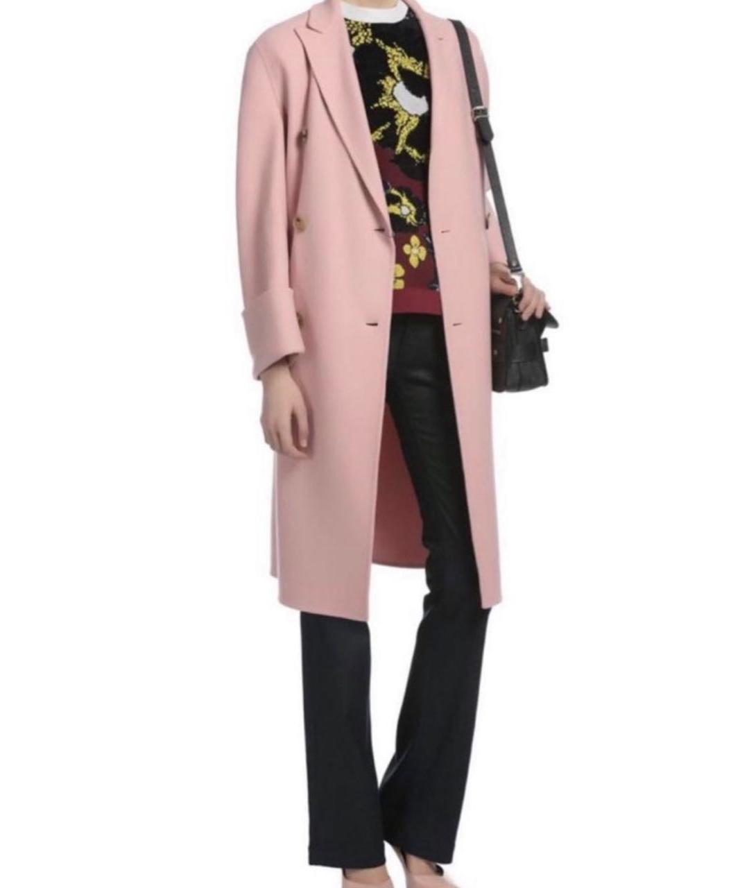 ALEXANDER MCQUEEN Розовое шерстяное пальто, фото 2