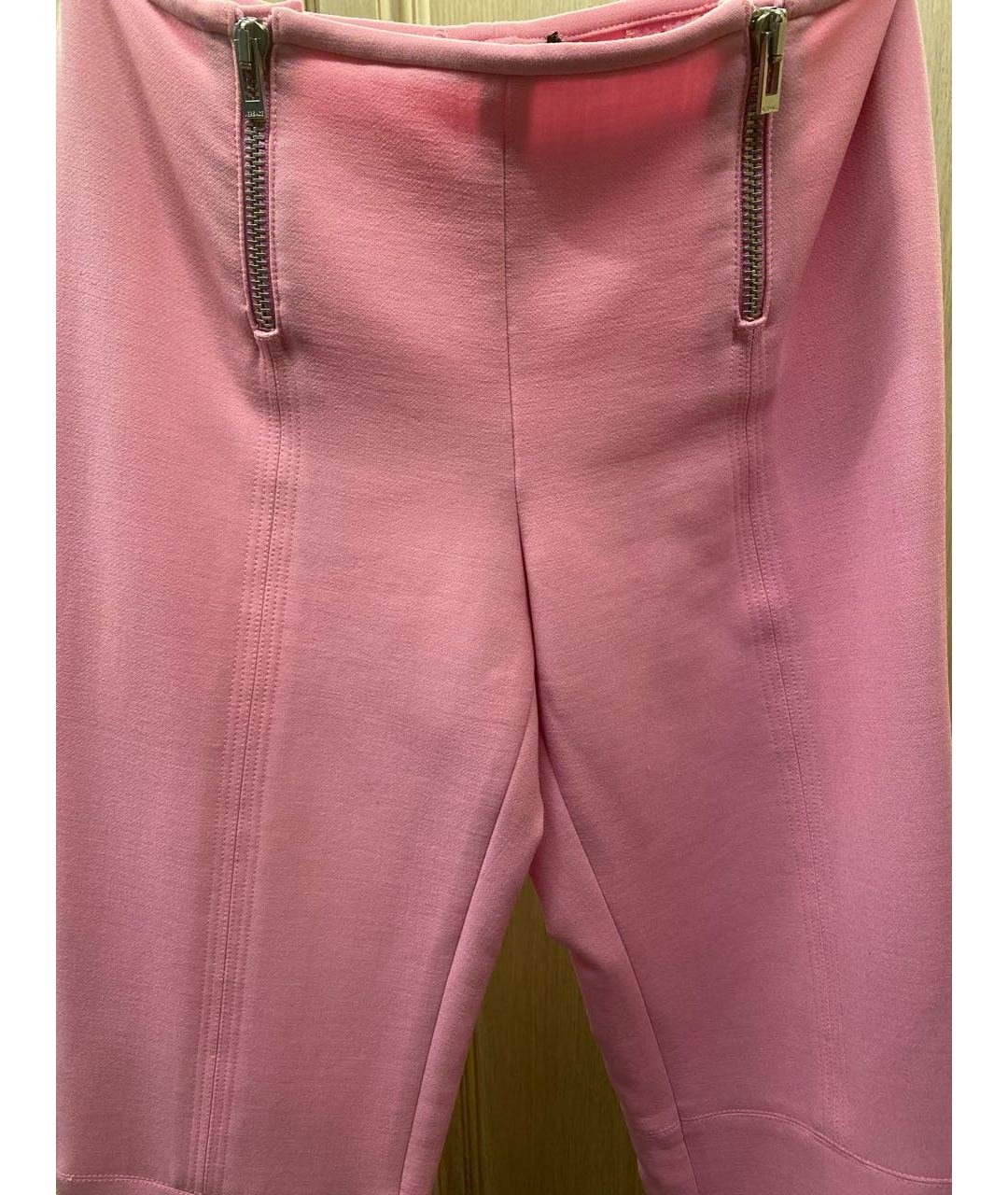 VERSACE Розовые полиэстеровые брюки широкие, фото 3