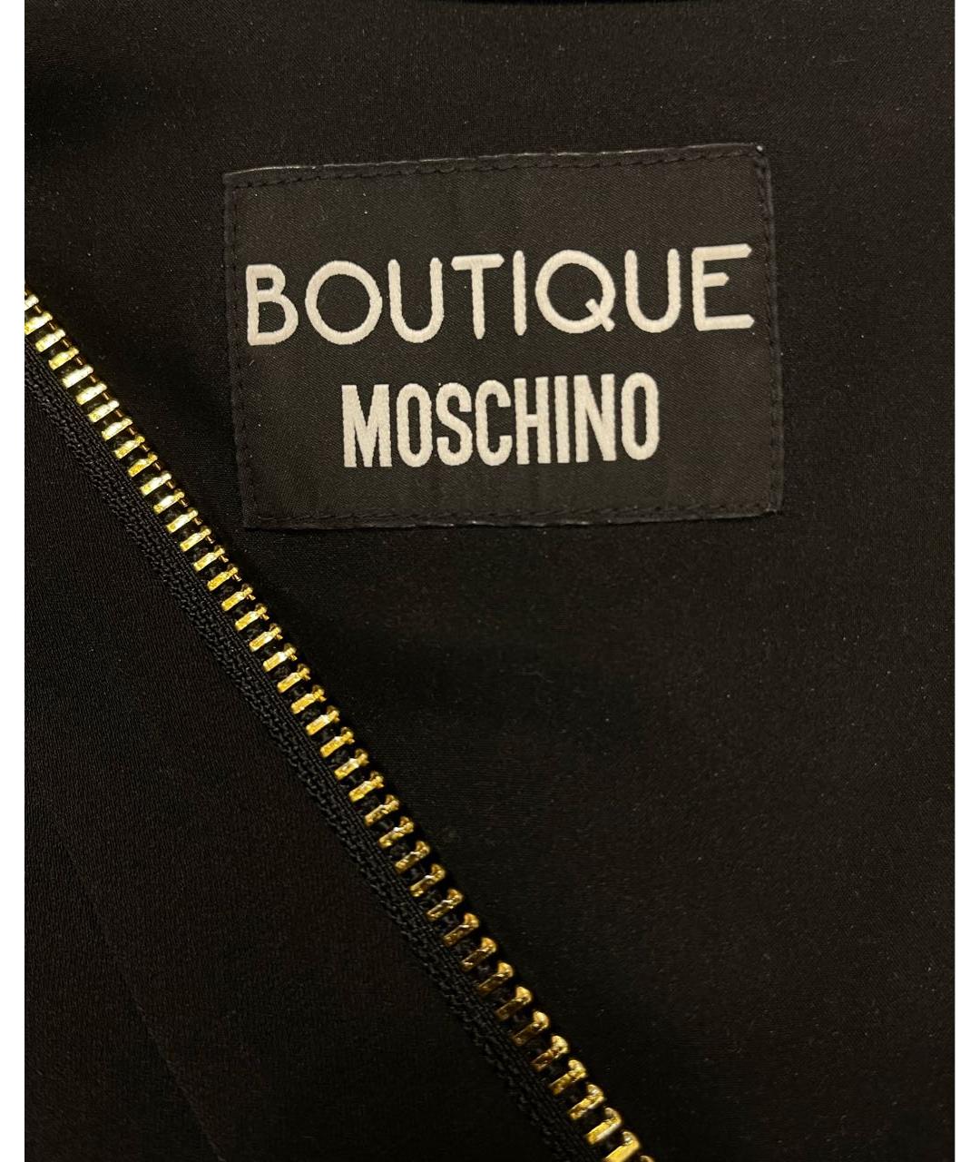 BOUTIQUE MOSCHINO Черное полиэстеровое повседневное платье, фото 3