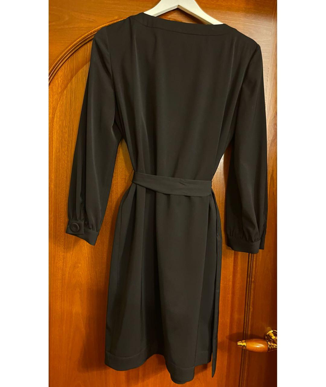 BOUTIQUE MOSCHINO Черное полиэстеровое повседневное платье, фото 2