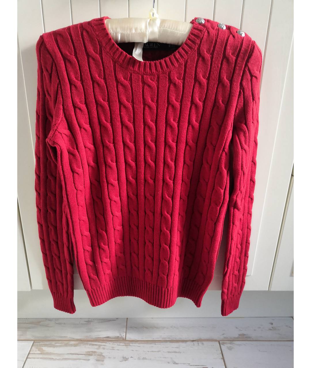 RALPH LAUREN Красный хлопковый джемпер / свитер, фото 6