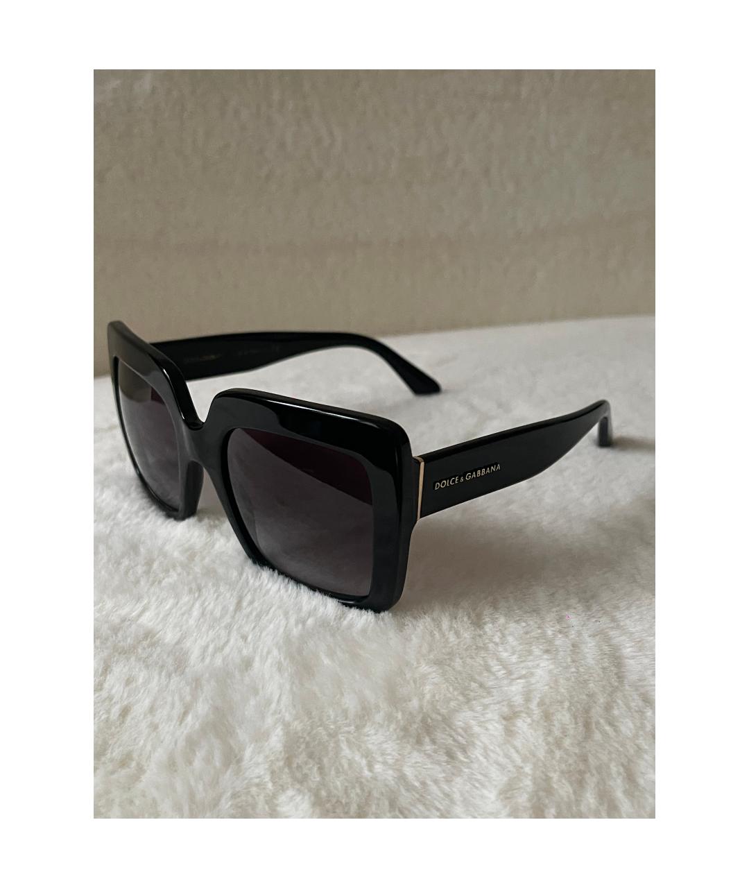 DOLCE&GABBANA Черные пластиковые солнцезащитные очки, фото 7