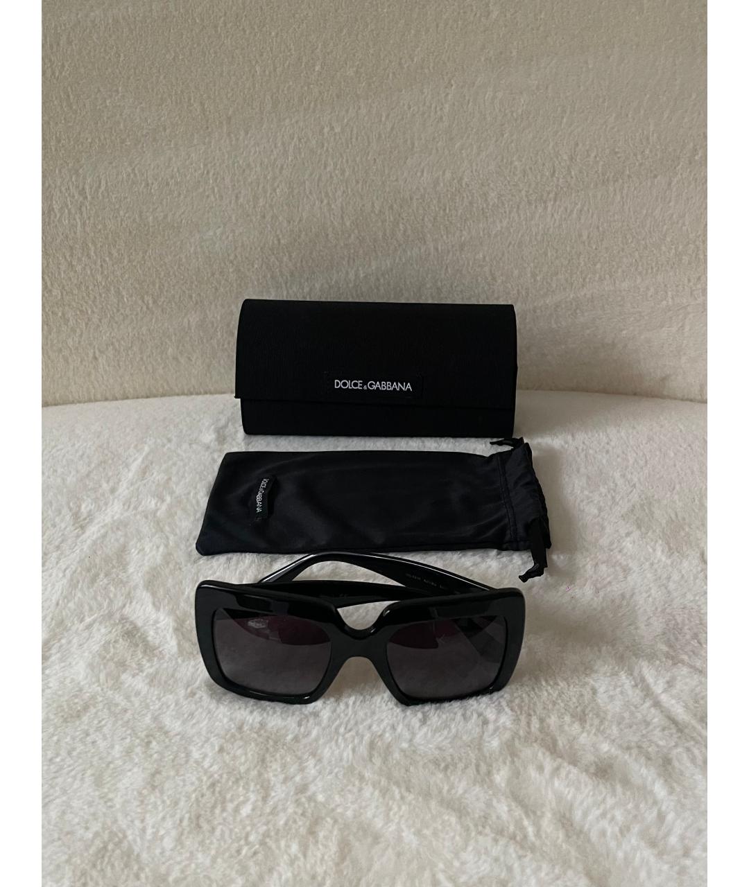 DOLCE&GABBANA Черные пластиковые солнцезащитные очки, фото 8
