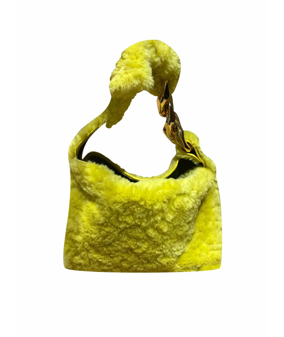 J.W.ANDERSON Желтая синтетическая сумка с короткими ручками, фото 1