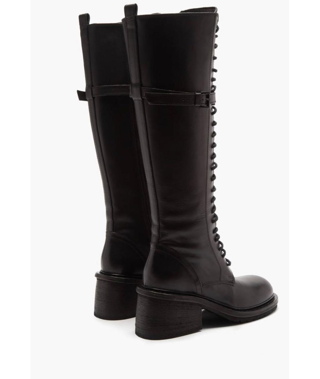 ANN DEMEULEMEESTER Черные кожаные сапоги, фото 3