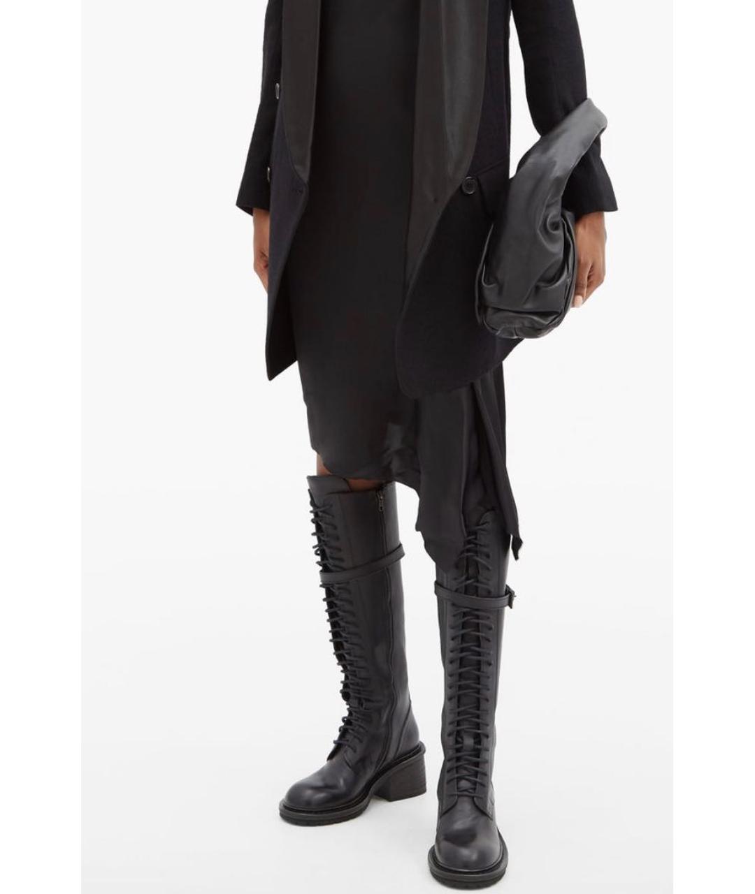 ANN DEMEULEMEESTER Черные кожаные сапоги, фото 4