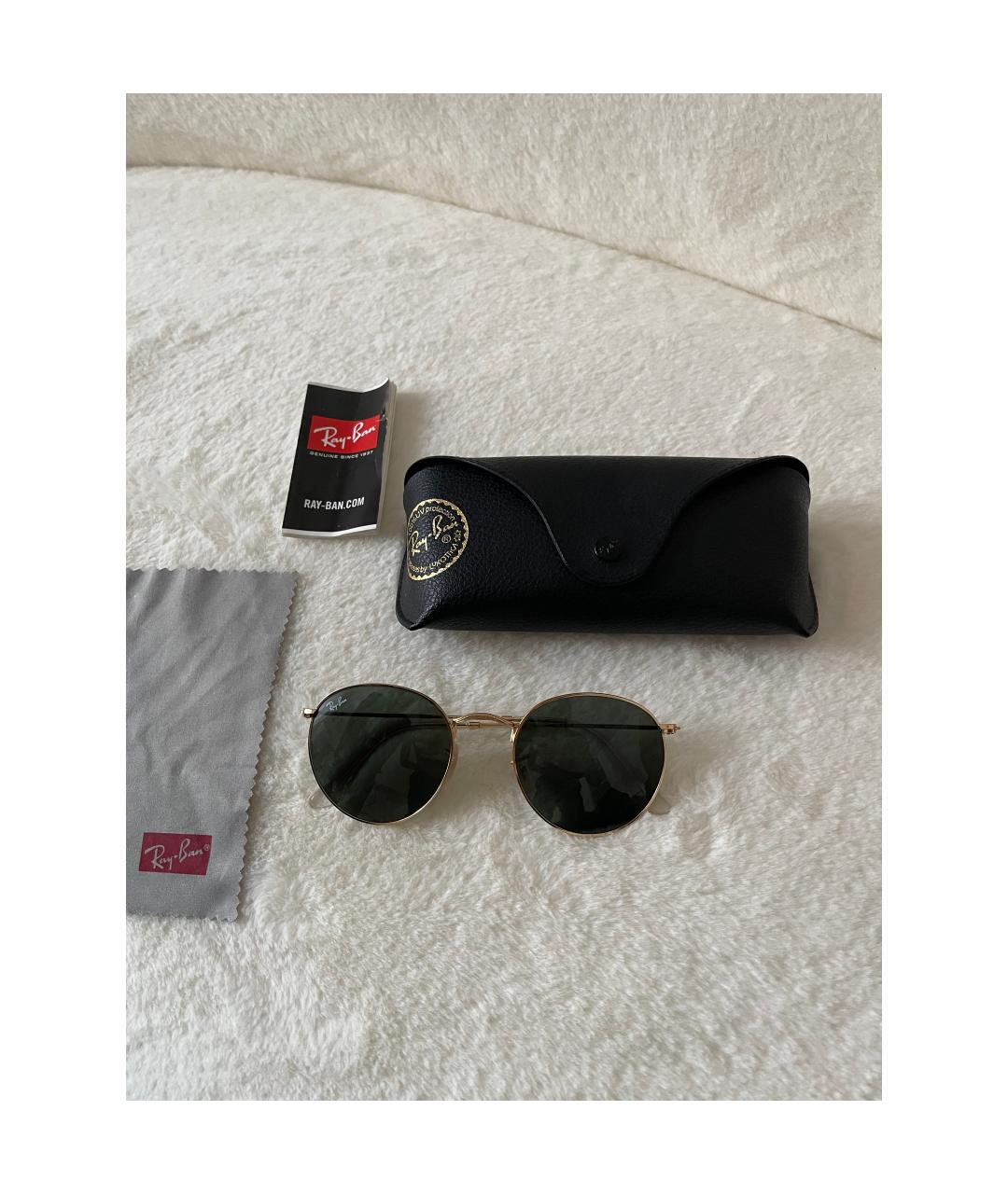 RAY BAN Черные пластиковые солнцезащитные очки, фото 5