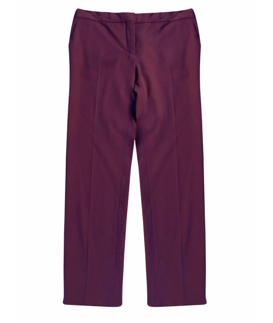 SALVATORE FERRAGAMO Бордовые шерстяные прямые брюки, фото 1