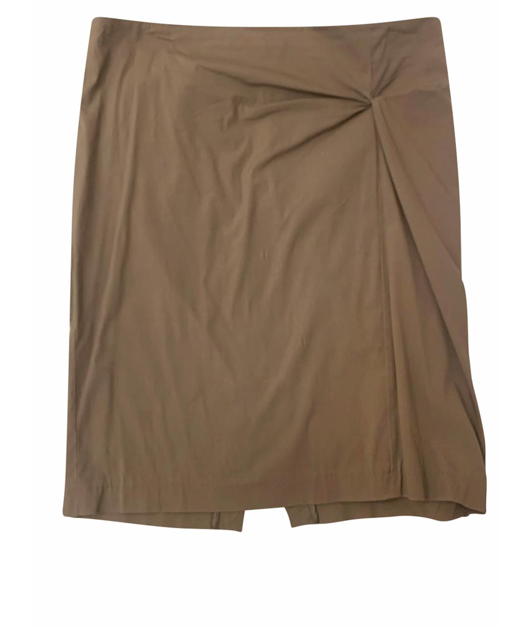 BRUNELLO CUCINELLI Антрацитовая хлопковая юбка мини, фото 1