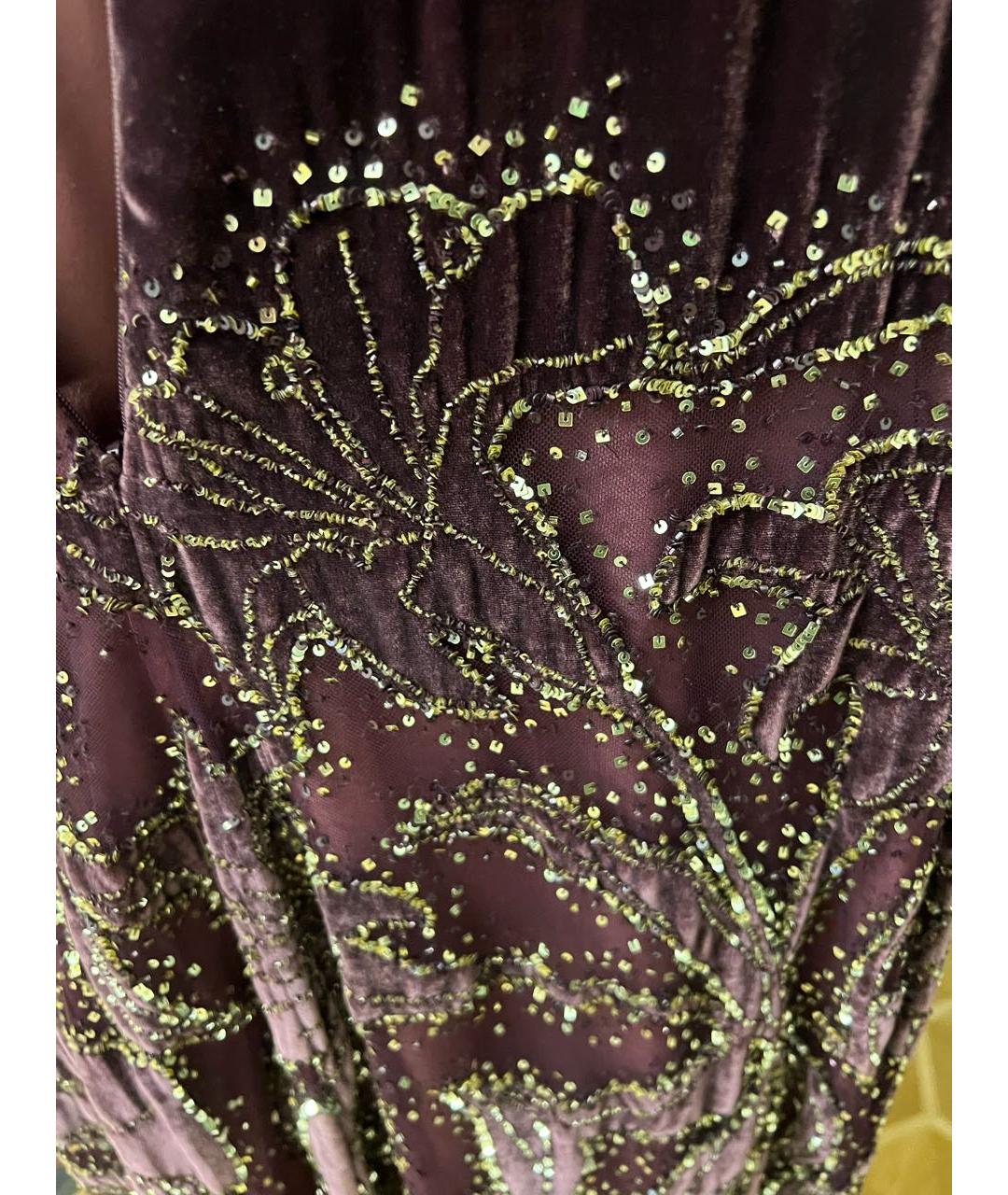 ELIE SAAB Бордовое бархатное вечернее платье, фото 4