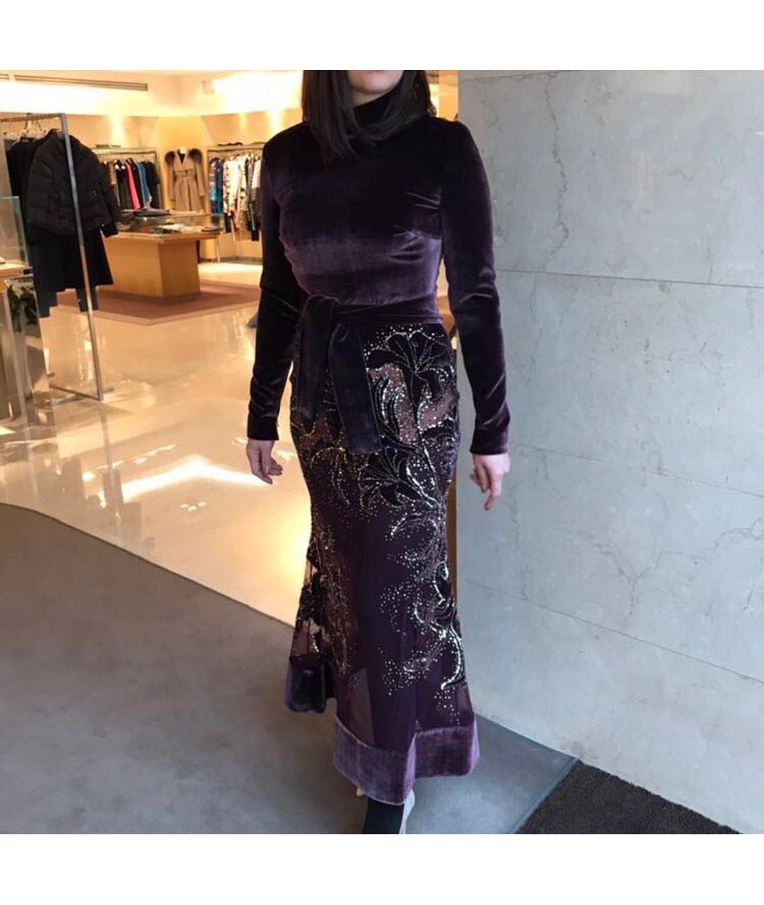 ELIE SAAB Бордовое бархатное вечернее платье, фото 5