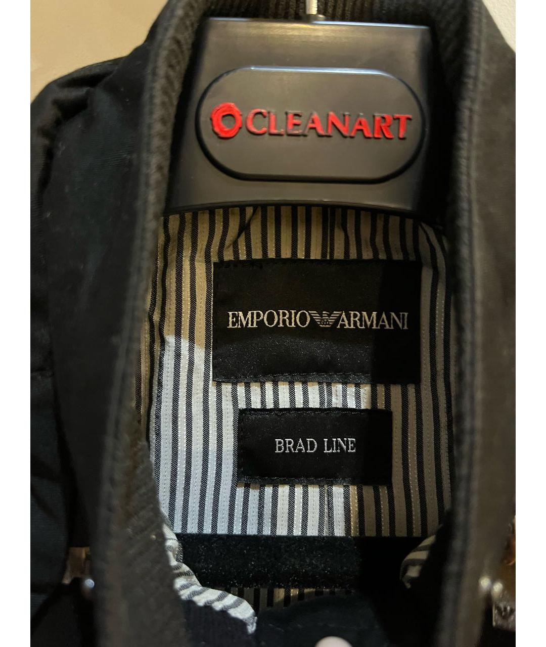 EMPORIO ARMANI Черная замшевая куртка, фото 4