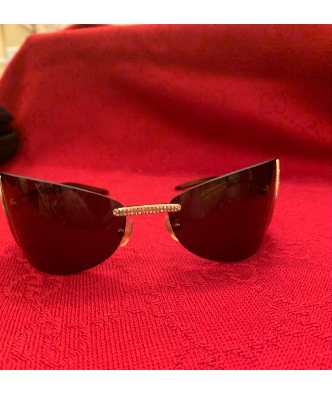 GIANFRANCO FERRE VINTAGE Коричневые металлические солнцезащитные очки, фото 7