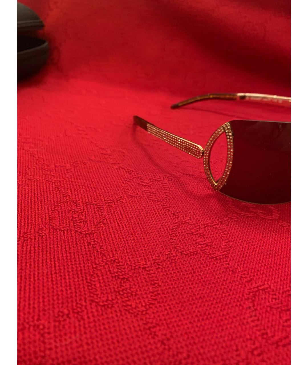 GIANFRANCO FERRE VINTAGE Коричневые металлические солнцезащитные очки, фото 6