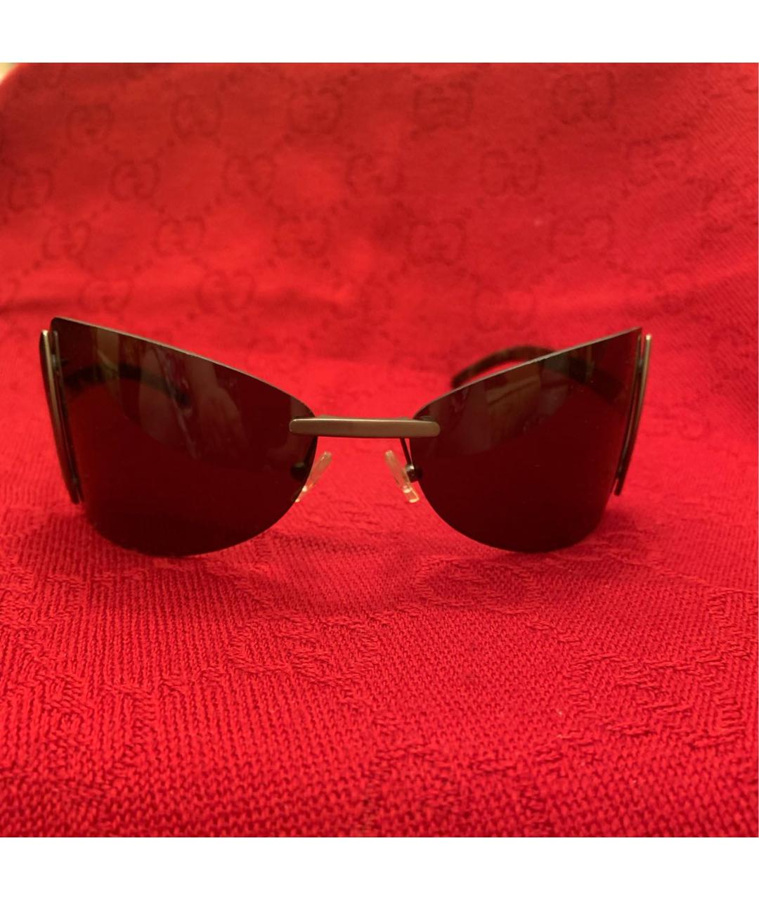 GIANFRANCO FERRE VINTAGE Коричневые металлические солнцезащитные очки, фото 8
