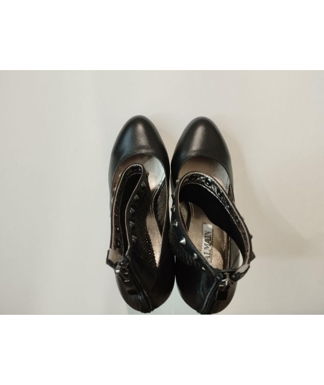 BALMAIN Черные кожаные туфли, фото 3