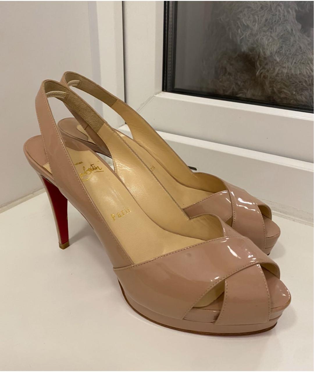 CHRISTIAN LOUBOUTIN Бежевые туфли, фото 2