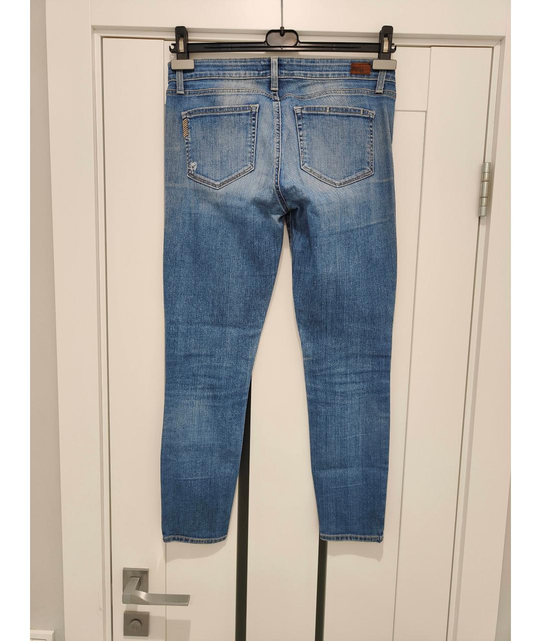 PAIGE Голубые хлопковые джинсы слим, фото 2