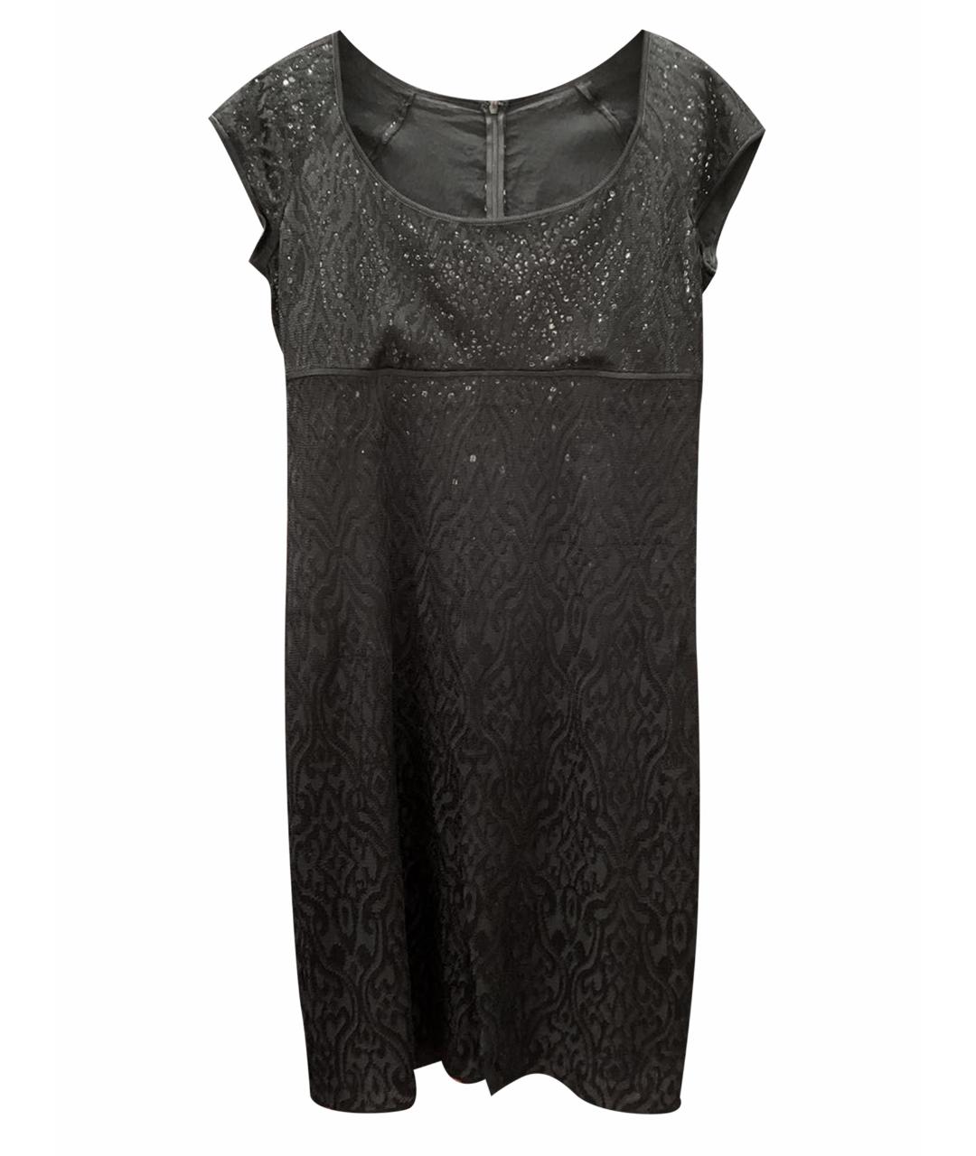 ST. JOHN Черное вискозное вечернее платье, фото 8