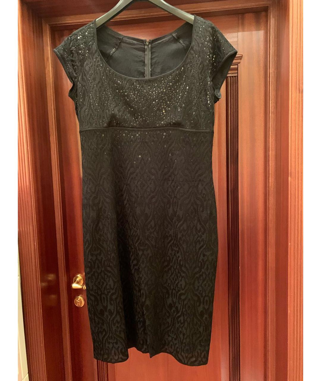 ST. JOHN Черное вискозное вечернее платье, фото 7
