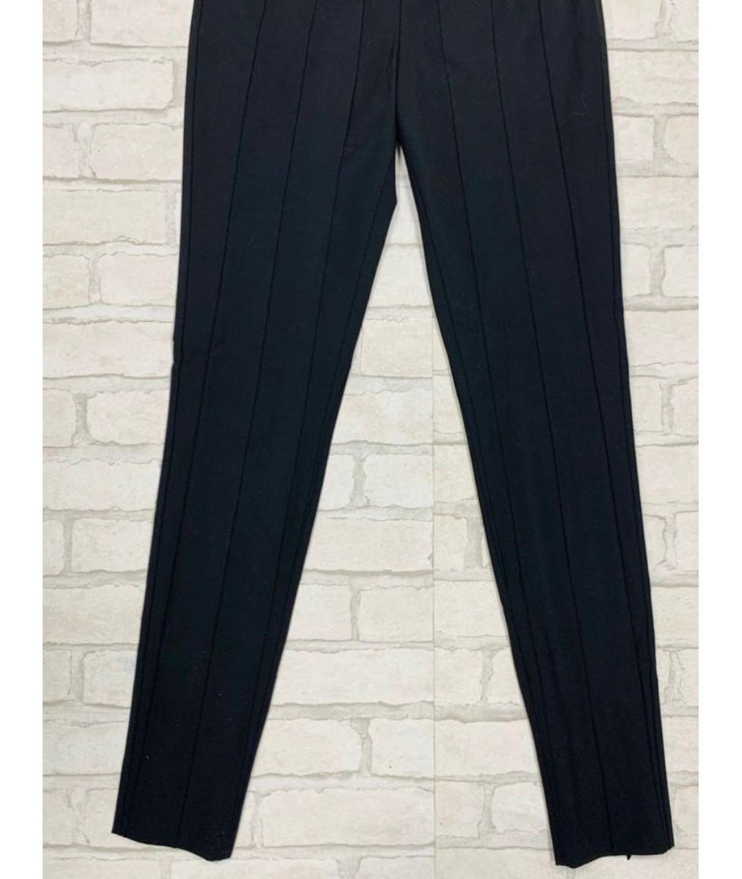 AGNONA Черные шерстяные брюки узкие, фото 2