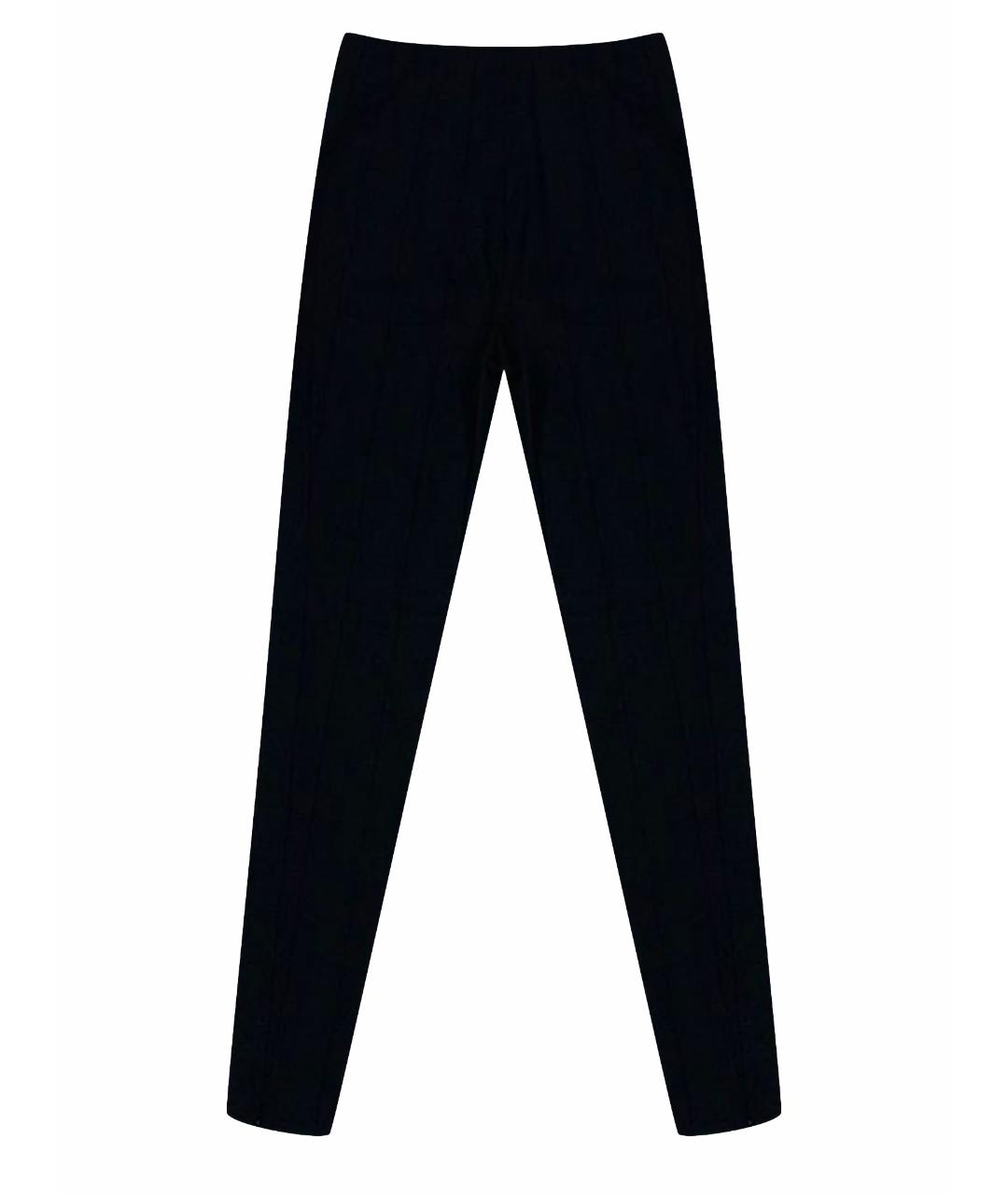 AGNONA Черные шерстяные брюки узкие, фото 1