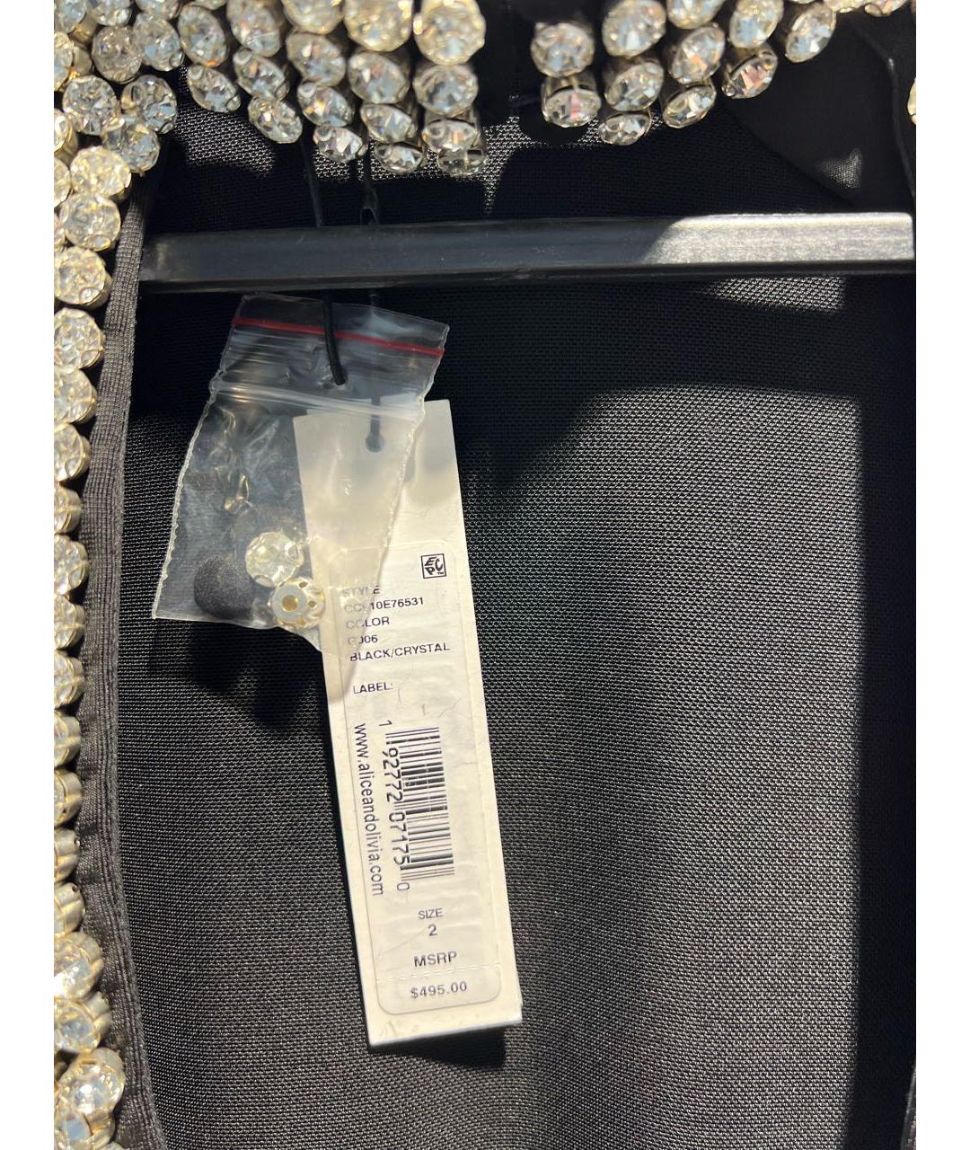 ALICE+OLIVIA Черное полиэстеровое вечернее платье, фото 3