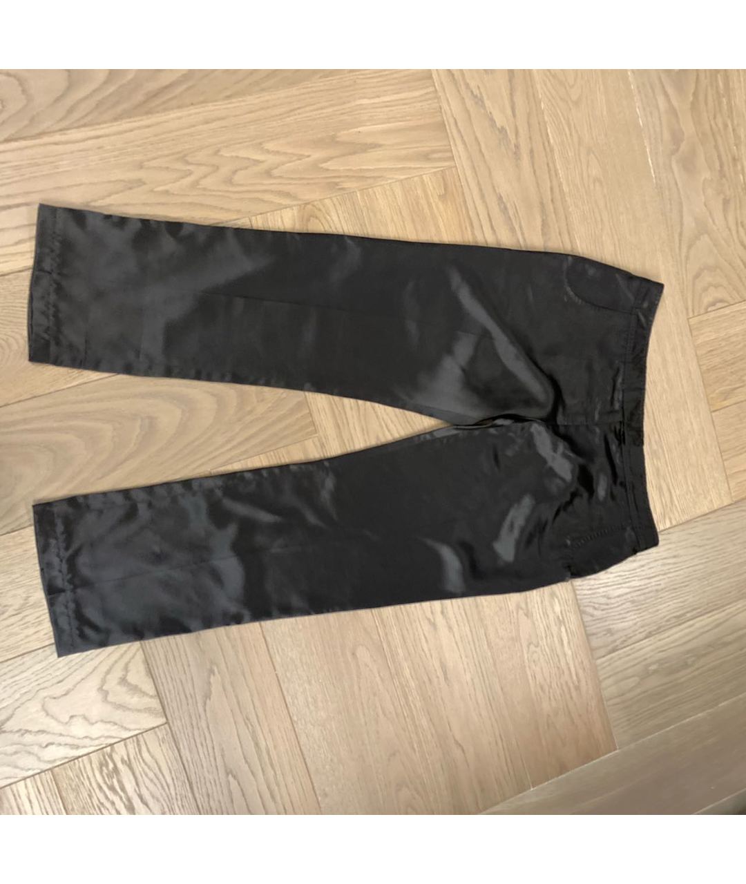 STELLA MCCARTNEY Черные шелковые прямые брюки, фото 5
