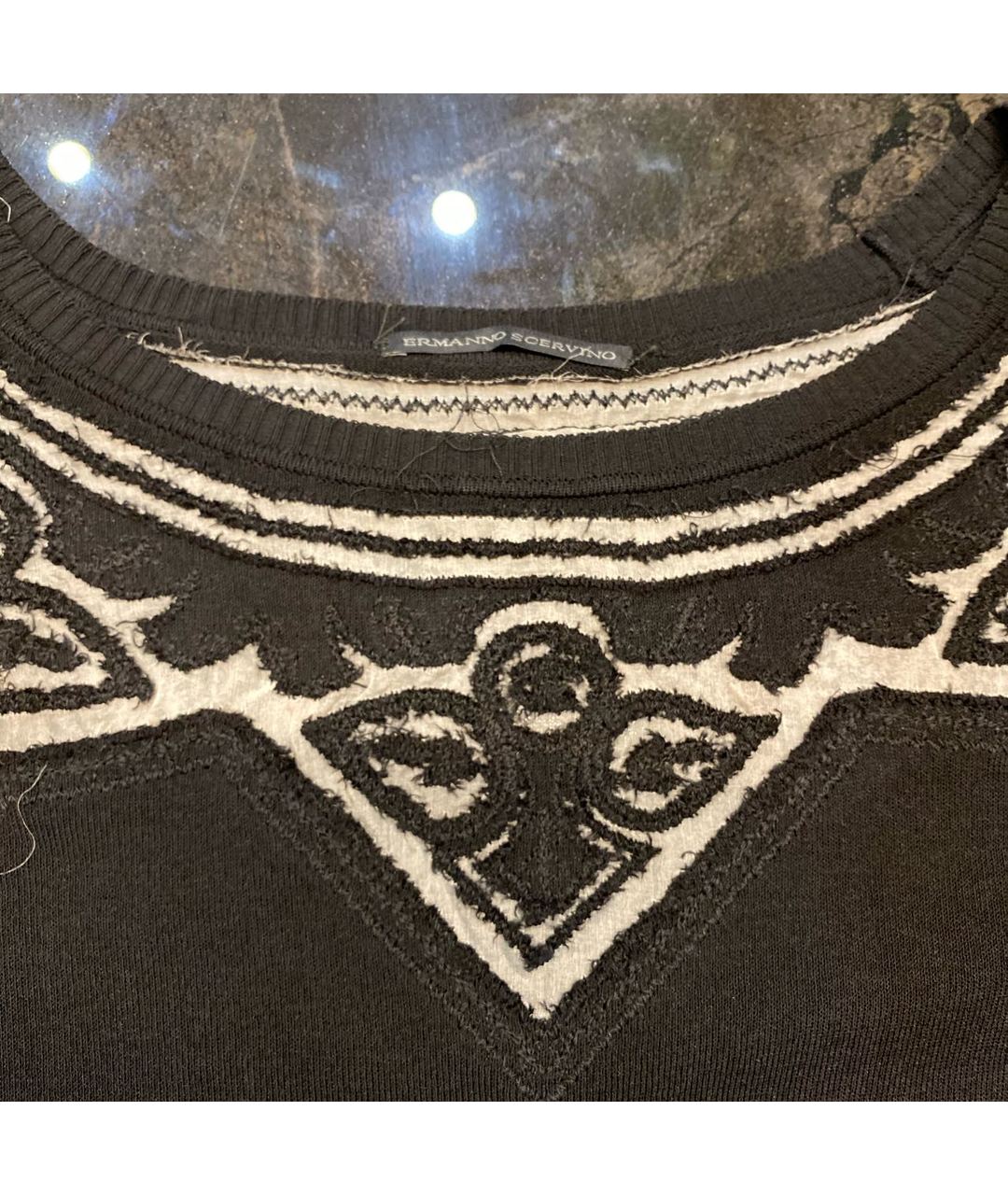 ERMANNO SCERVINO Черный вискозный джемпер / свитер, фото 3