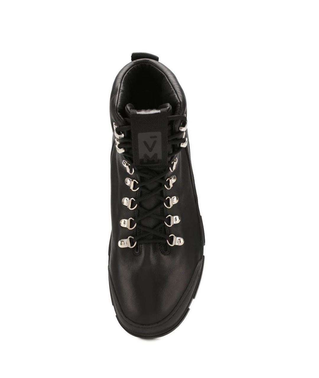 VIC MATIE Черные кожаные высокие ботинки, фото 4