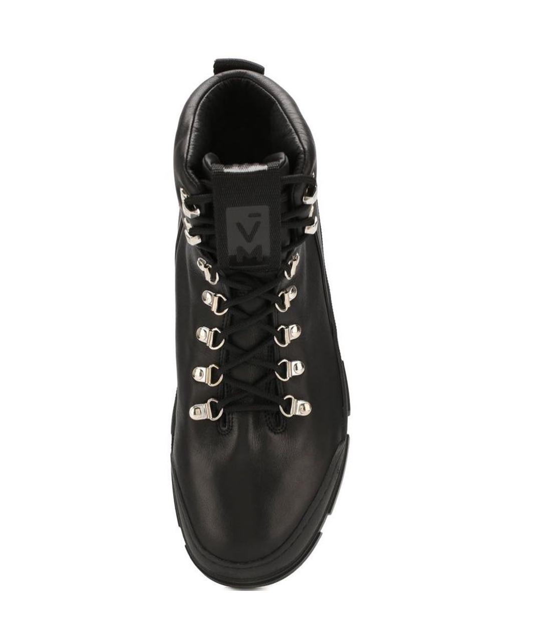 VIC MATIE Черные кожаные высокие ботинки, фото 4
