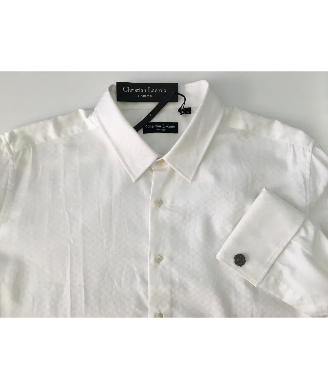 CHRISTIAN LACROIX Белая хлопковая классическая рубашка, фото 4