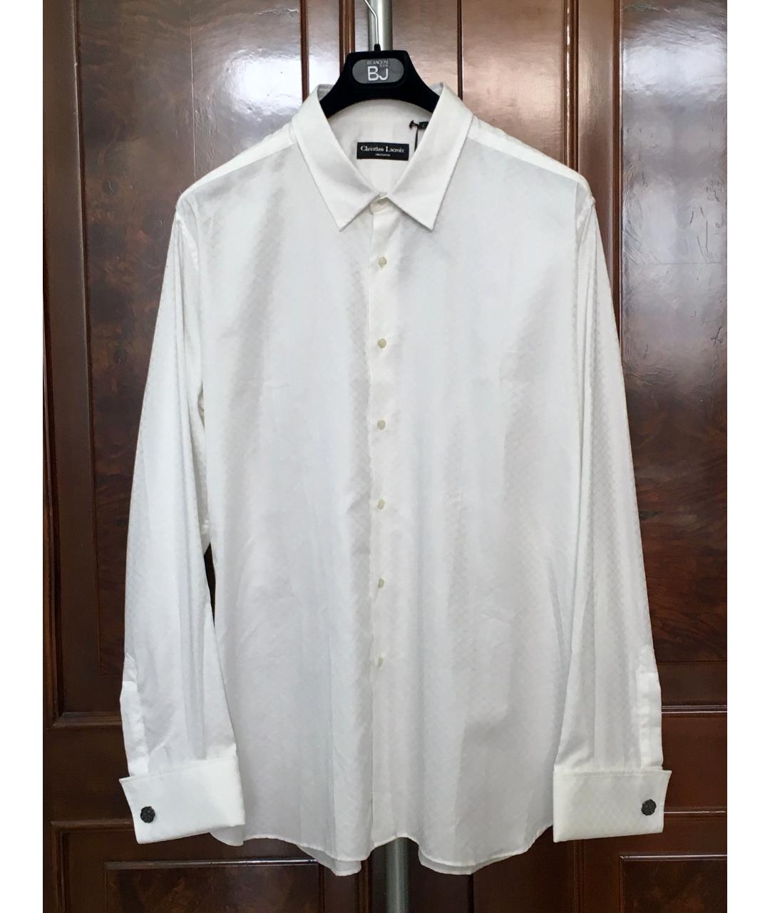 CHRISTIAN LACROIX Белая хлопковая классическая рубашка, фото 7
