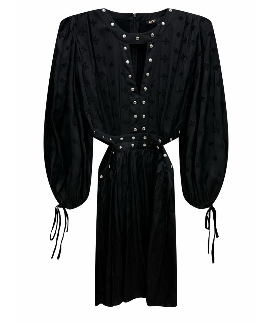 MAJE Черное полиэстеровое повседневное платье, фото 1
