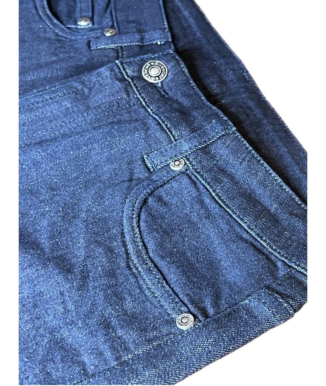GIVENCHY Темно-синие хлопковые прямые джинсы, фото 4