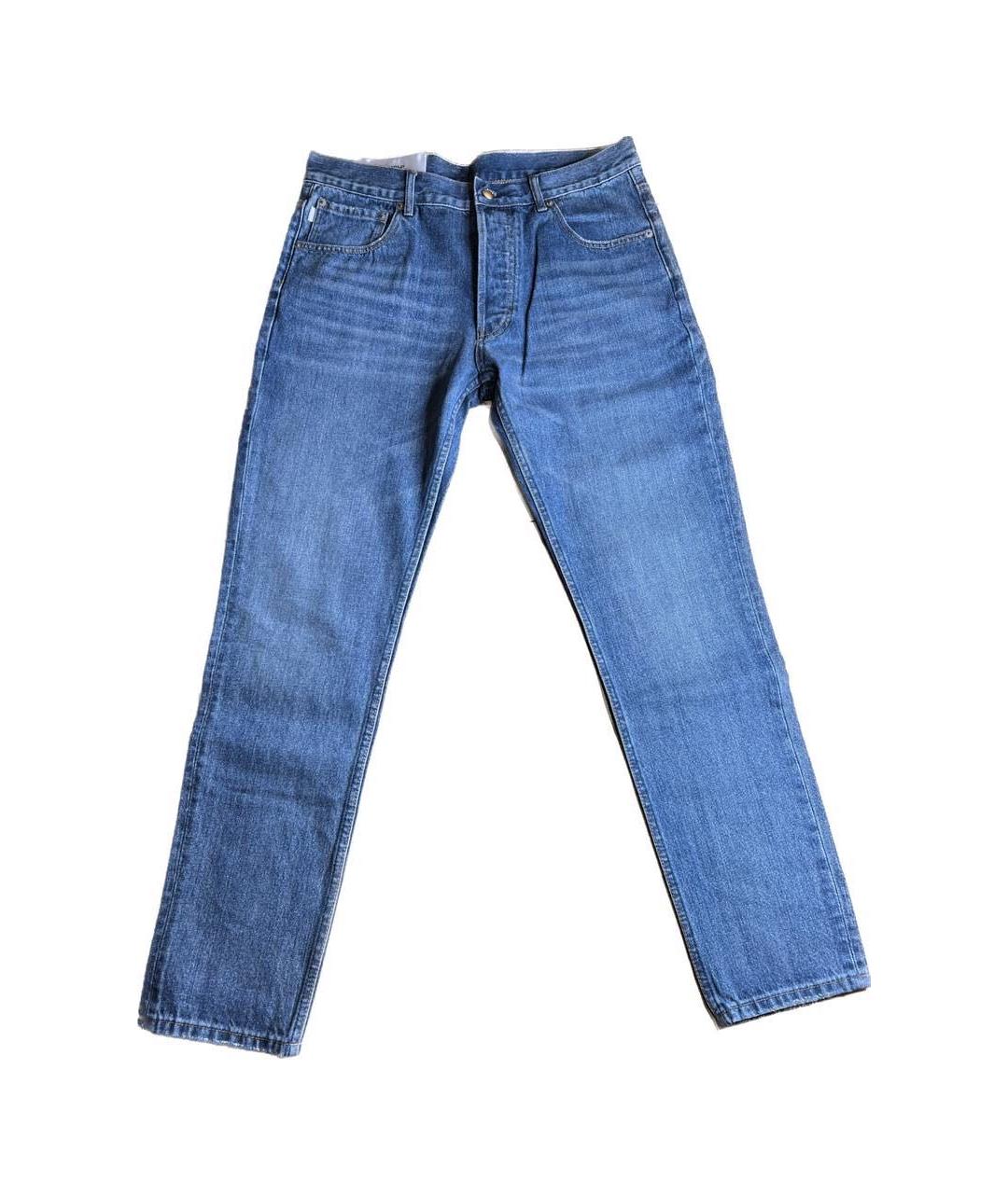AMBUSH Синие хлопковые прямые джинсы, фото 1