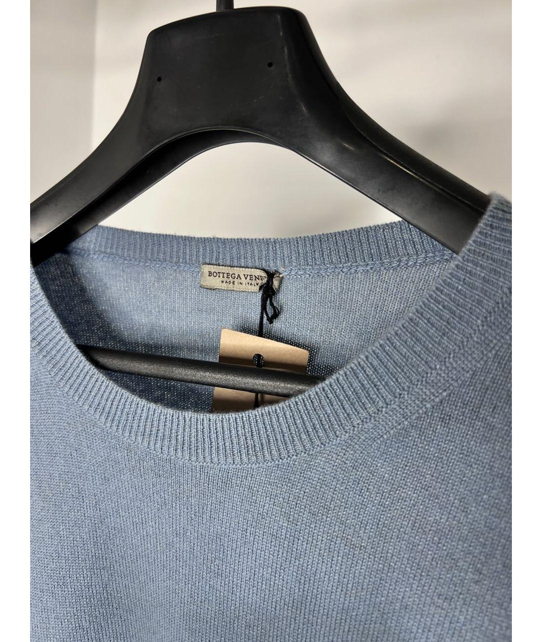 BOTTEGA VENETA Голубой кашемировый джемпер / свитер, фото 3