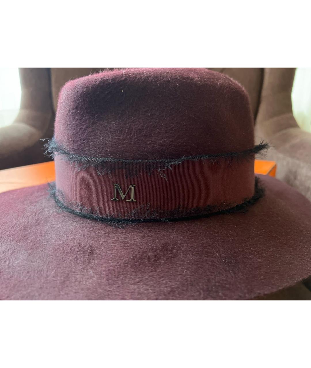 MAISON MICHEL Бордовая кашемировая шляпа, фото 4