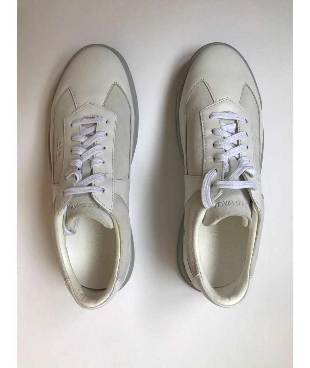 A-COLD-WALL* Белые кожаные низкие кроссовки / кеды, фото 3