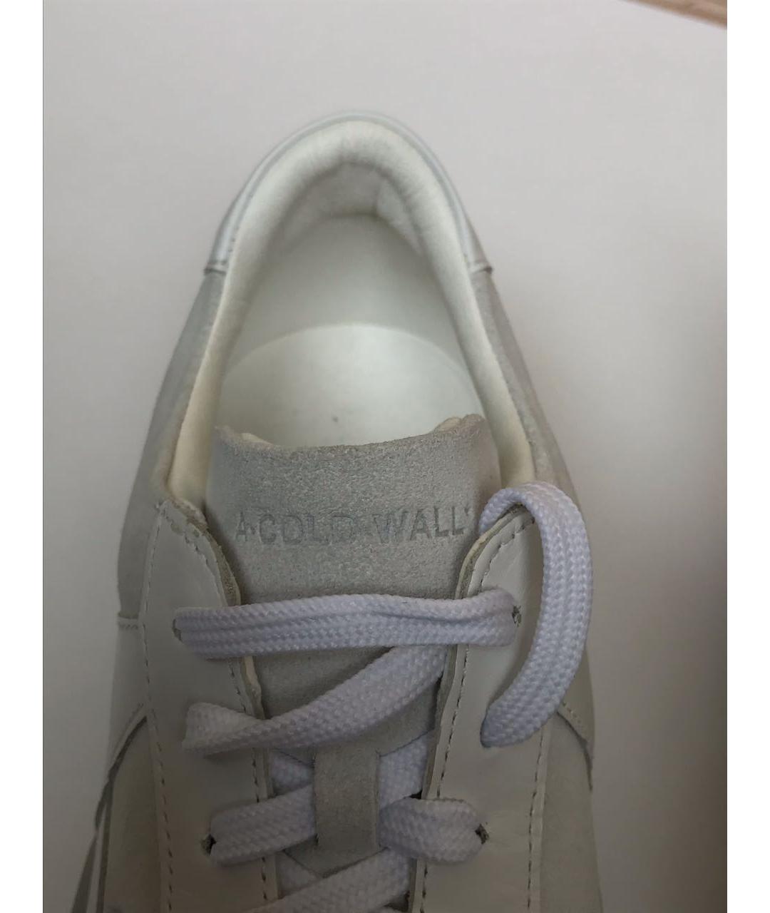 A-COLD-WALL* Белые кожаные низкие кроссовки / кеды, фото 5